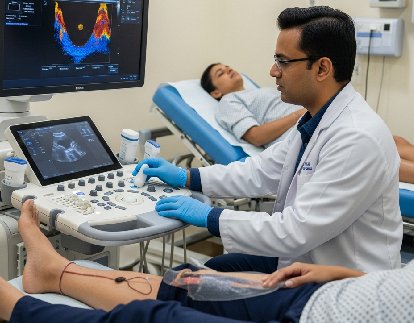 Deep vein thrombosis diagnosis using Doppler ultrasound